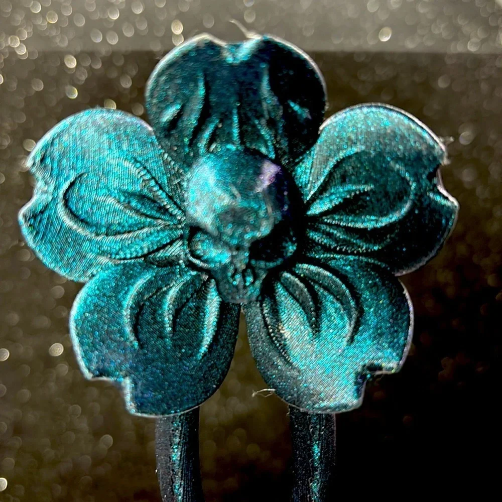 Skull Flower Hair Pin– Gothic  3D Printed Hair Accessory 🌸💀